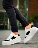 Men's Artemis Orion white and black lightweight sneaker by Apollo Moda, fifth angle