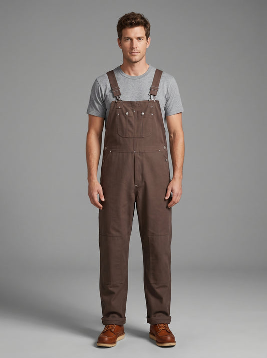Loose-Fit Utility Bib Overall Jumpsuit
