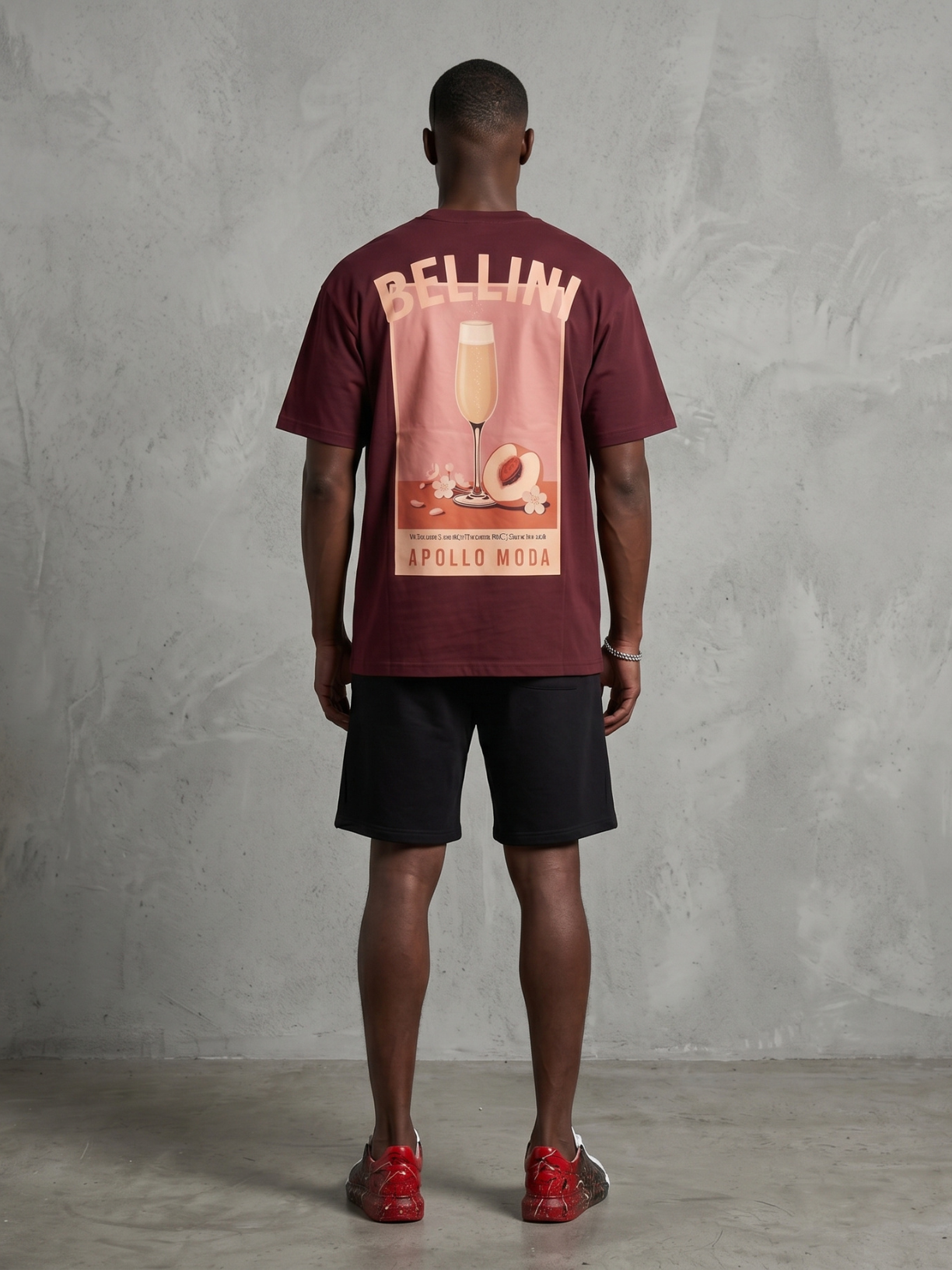 Bellini oversized heavyweight graphic tee by Apollo Moda, view 4