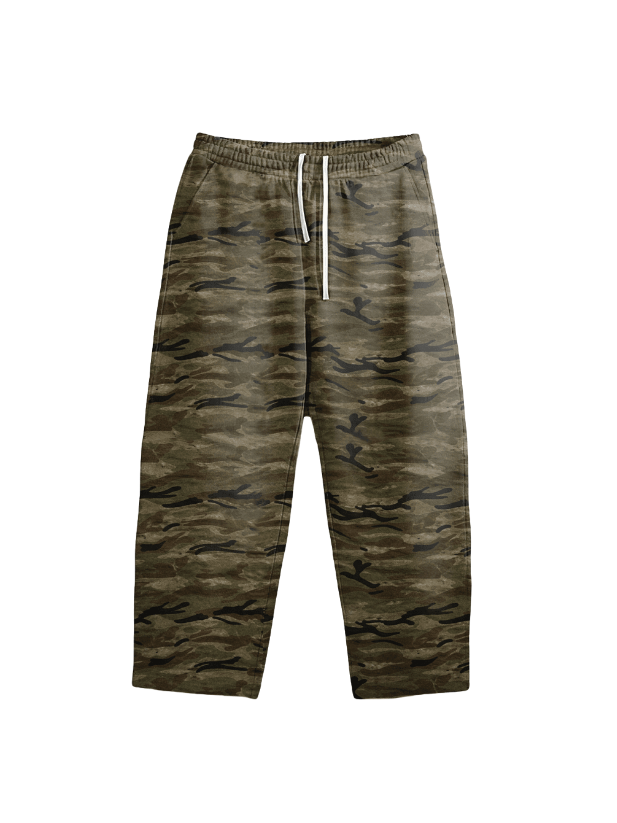 Camo oversized heavyweight curved-leg sweatpants by Apollo Moda, view 2