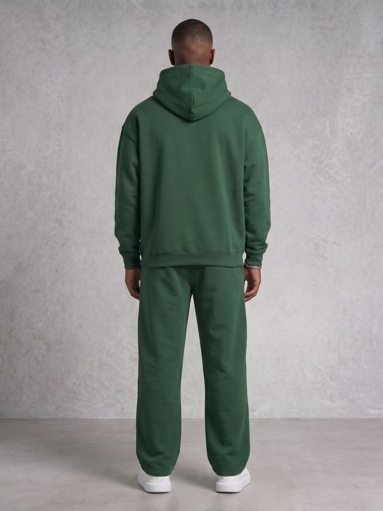Club Collegiate oversized heavyweight hoodie in green by Apollo Moda, view 5