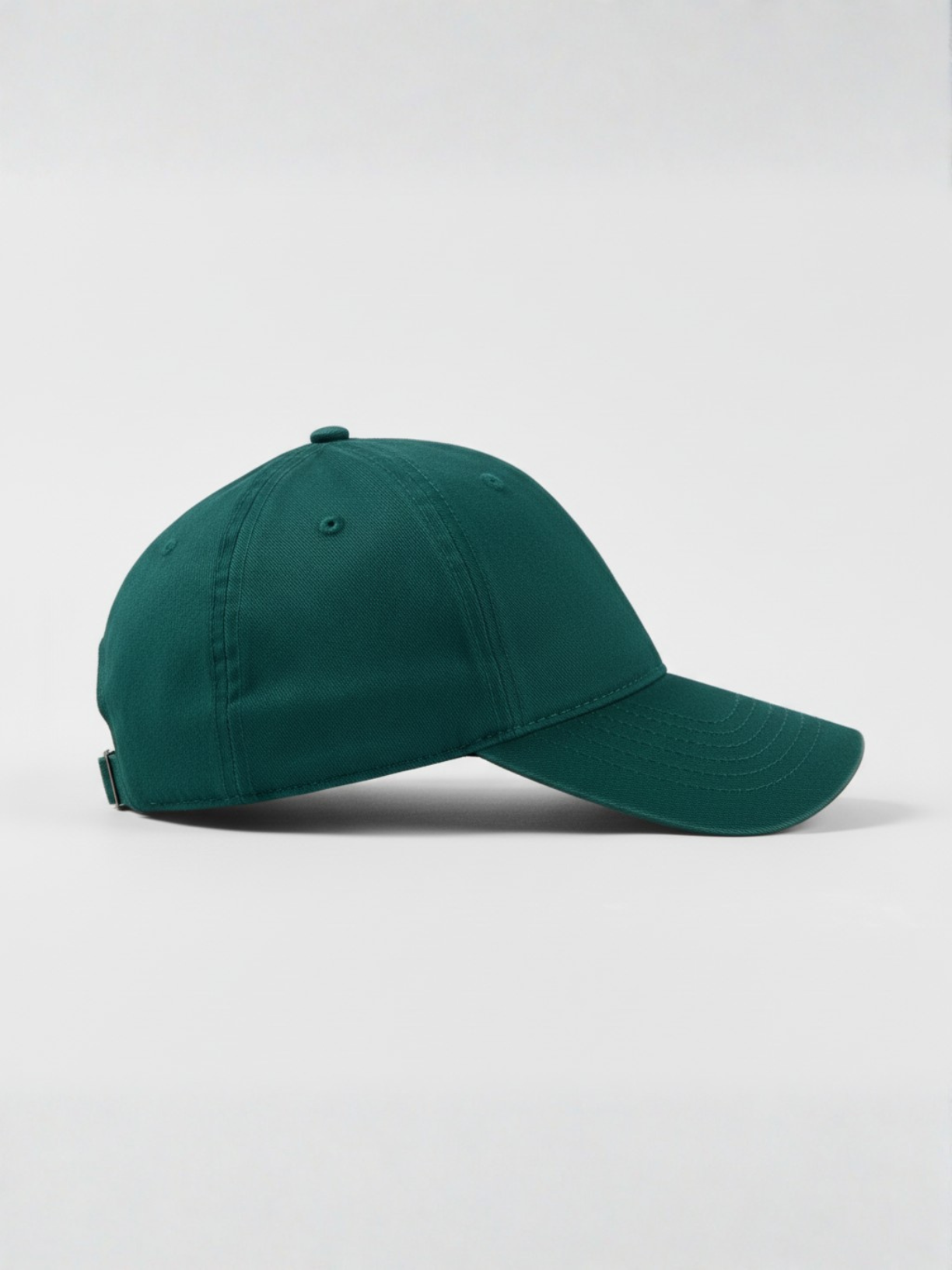 Cotton twill hat in forest green by Apollo Moda, view 3