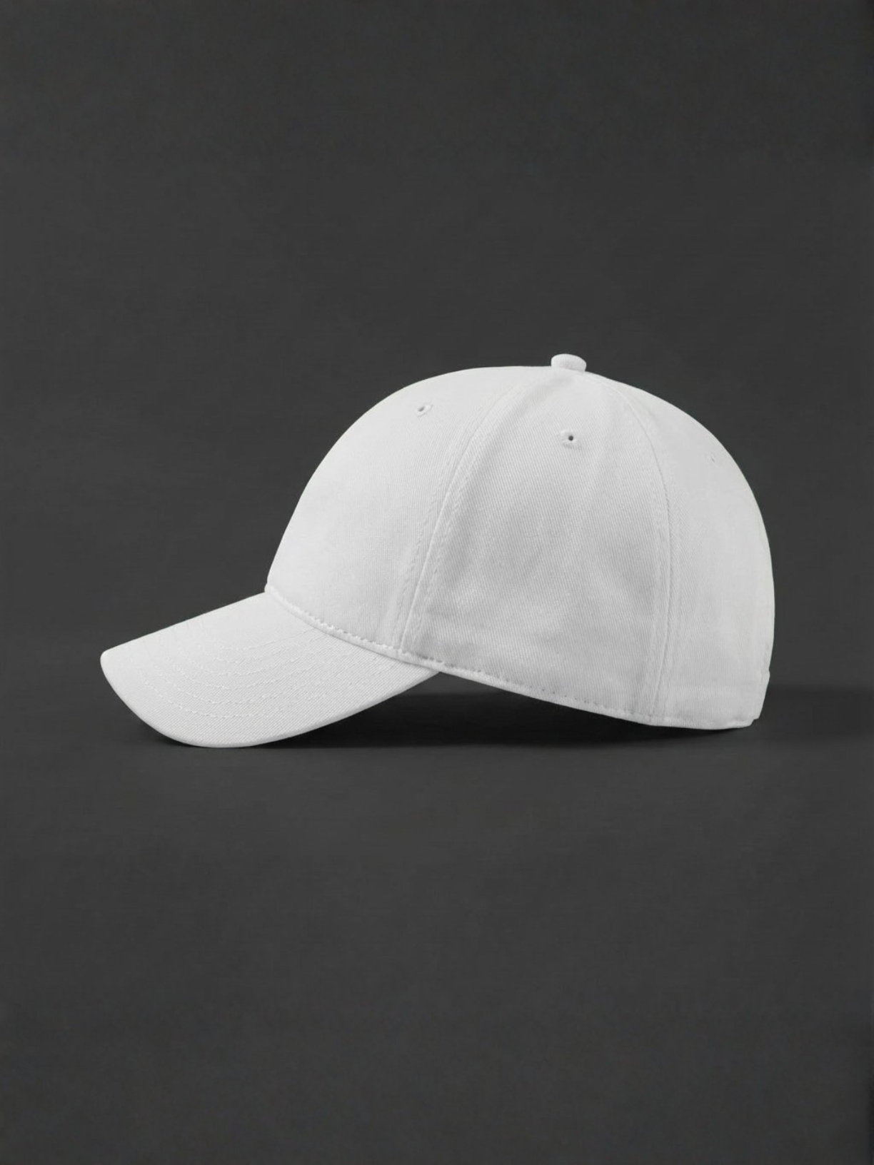 Cotton twill hat in pure white by Apollo Moda, view 4