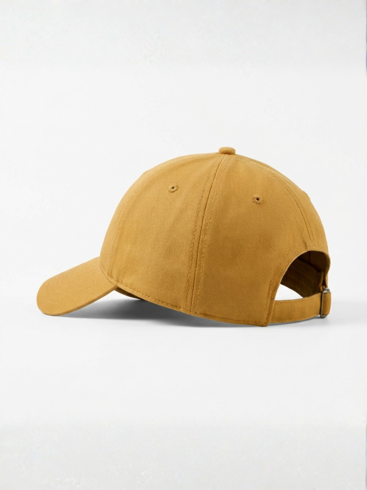 Cotton twill hat in sandstone gold by Apollo Moda, view 4