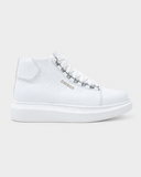 Apollo Moda Men's Kelly Pristine Purity all-white high-top sneaker boot, main product photo