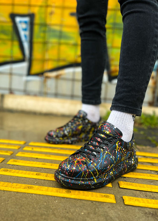 Stardust Edge hand-painted custom sneaker by Apollo Moda, view 2