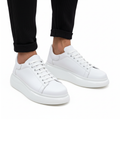Stark Pure White casual sneaker in white by Apollo Moda, view 4