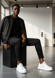Stark Pure White casual sneaker in white by Apollo Moda, view 5