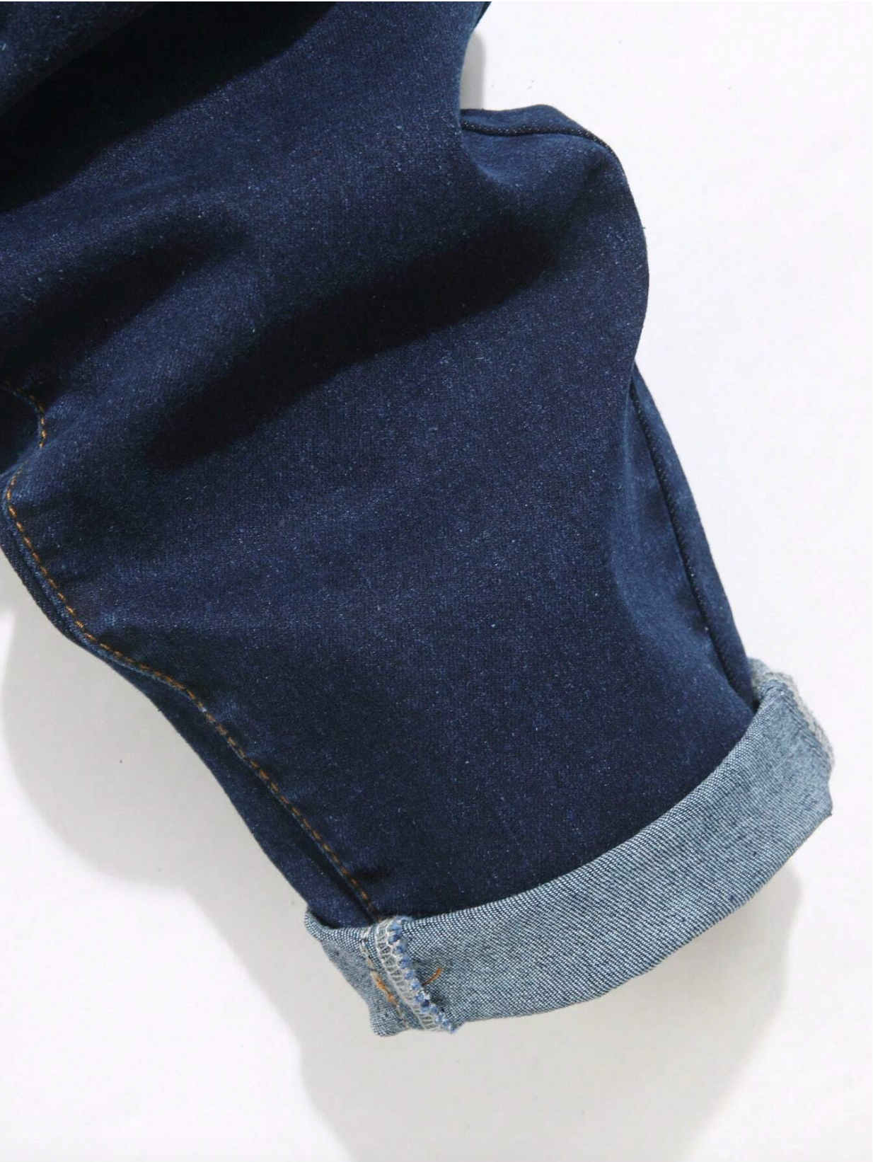 Washed pocket slim fit jeans in blue by Apollo Moda, view 7