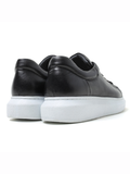 Women's Pluto Shadow Black slip-on sneaker in black by Apollo Moda, view 4